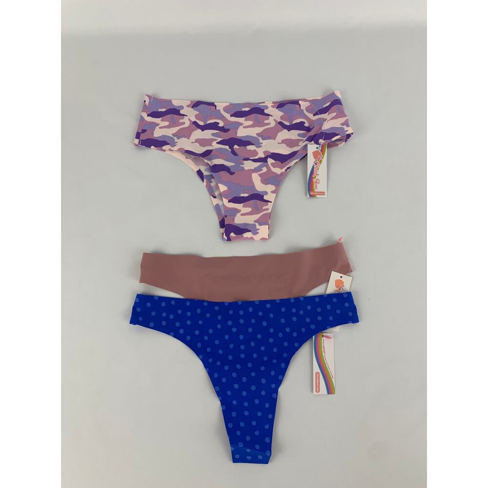 Cheek Boss Womens Small 3 Pair Thong & Cheeky Panties Underwear Seamless No Show